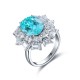 Ruif Jewelry Classic Design S925 Silver 6.35ct Lab Paraiba Ring Wedding Bands