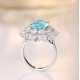 Ruif Jewelry Classic Design S925 Silver 6.35ct Lab Paraiba Ring Wedding Bands Ruif Jewelry Classic Design S925 Silver 6.35ct Lab Paraiba Ring Wedding Bands