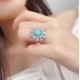 Ruif Jewelry Classic Design S925 Silver 6.35ct Lab Paraiba Ring Wedding Bands Ruif Jewelry Classic Design S925 Silver 6.35ct Lab Paraiba Ring Wedding Bands