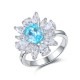 Ruif Jewelry Classic Design S925 Silver 2.69ct Lab Paraiba Ring Wedding Bands Ruif Jewelry Classic Design S925 Silver 2.69ct Lab Paraiba Ring Wedding Bands