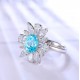 Ruif Jewelry Classic Design S925 Silver 2.69ct Lab Paraiba Ring Wedding Bands Ruif Jewelry Classic Design S925 Silver 2.69ct Lab Paraiba Ring Wedding Bands