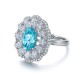 Ruif Jewelry Classic Design S925 Silver 2.864ct Lab Paraiba Ring Wedding Bands Ruif Jewelry Classic Design S925 Silver 2.864ct Lab Paraiba Ring Wedding Bands