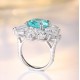 Ruif Jewelry Classic Design S925 Silver 10.71ct Lab Paraiba Ring Wedding Bands Ruif Jewelry Classic Design S925 Silver 10.71ct Lab Paraiba Ring Wedding Bands