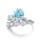 Ruif Jewelry Classic Design S925 Silver 1.94ct Lab Paraiba Ring Wedding Bands Ruif Jewelry Classic Design S925 Silver 1.94ct Lab Paraiba Ring Wedding Bands