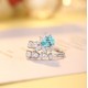 Ruif Jewelry Classic Design S925 Silver 1.94ct Lab Paraiba Ring Wedding Bands Ruif Jewelry Classic Design S925 Silver 1.94ct Lab Paraiba Ring Wedding Bands