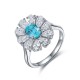 Ruif Jewelry Classic Design S925 Silver 1.32ct Lab Paraiba Ring Wedding Bands Ruif Jewelry Classic Design S925 Silver 1.32ct Lab Paraiba Ring Wedding Bands