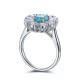 Ruif Jewelry Classic Design S925 Silver 1.32ct Lab Paraiba Ring Wedding Bands Ruif Jewelry Classic Design S925 Silver 1.32ct Lab Paraiba Ring Wedding Bands