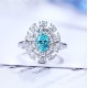 Ruif Jewelry Classic Design S925 Silver 1.32ct Lab Paraiba Ring Wedding Bands Ruif Jewelry Classic Design S925 Silver 1.32ct Lab Paraiba Ring Wedding Bands