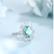 Ruif Jewelry Classic Design S925 Silver 4.53ct Lab Paraiba Ring Wedding Bands Ruif Jewelry Classic Design S925 Silver 4.53ct Lab Paraiba Ring Wedding Bands