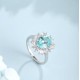 Ruif Jewelry Classic Design S925 Silver 4.53ct Lab Paraiba Ring Wedding Bands Ruif Jewelry Classic Design S925 Silver 4.53ct Lab Paraiba Ring Wedding Bands