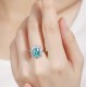 Ruif Jewelry Classic Design S925 Silver 4.53ct Lab Paraiba Ring Wedding Bands Ruif Jewelry Classic Design S925 Silver 4.53ct Lab Paraiba Ring Wedding Bands