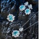 Ruif Jewelry Classic Design S925 Silver 4.42ct Lab Paraiba Ring Wedding Bands Ruif Jewelry Classic Design S925 Silver 4.42ct Lab Paraiba Ring Wedding Bands
