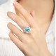Ruif Jewelry Classic Design S925 Silver 4.42ct Lab Paraiba Ring Wedding Bands Ruif Jewelry Classic Design S925 Silver 4.42ct Lab Paraiba Ring Wedding Bands