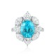Ruif Jewelry Classic Design S925 Silver 4.42ct Lab Paraiba Ring Wedding Bands Ruif Jewelry Classic Design S925 Silver 4.42ct Lab Paraiba Ring Wedding Bands