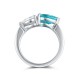 Ruif Jewelry Classic Design S925 Silver 2.08ct Lab Paraiba Ring Wedding Bands Ruif Jewelry Classic Design S925 Silver 2.08ct Lab Paraiba Ring Wedding Bands