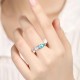 Ruif Jewelry Classic Design S925 Silver 2.08ct Lab Paraiba Ring Wedding Bands Ruif Jewelry Classic Design S925 Silver 2.08ct Lab Paraiba Ring Wedding Bands