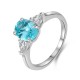 Ruif Jewelry Classic Design S925 Silver 2.64ct Lab Paraiba Ring Wedding Bands Ruif Jewelry Classic Design S925 Silver 2.64ct Lab Paraiba Ring Wedding Bands