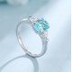 Ruif Jewelry Classic Design S925 Silver 2.64ct Lab Paraiba Ring Wedding Bands Ruif Jewelry Classic Design S925 Silver 2.64ct Lab Paraiba Ring Wedding Bands