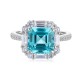 Ruif Jewelry Classic Design S925 Silver 4.76ct Lab Paraiba Ring Wedding Bands Ruif Jewelry Classic Design S925 Silver 4.76ct Lab Paraiba Ring Wedding Bands