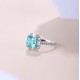 Ruif Jewelry Classic Design S925 Silver 4.76ct Lab Paraiba Ring Wedding Bands Ruif Jewelry Classic Design S925 Silver 4.76ct Lab Paraiba Ring Wedding Bands