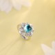 Ruif Jewelry Classic Design S925 Silver 4.25ct Lab Paraiba Ring Wedding Bands Ruif Jewelry Classic Design S925 Silver 4.25ct Lab Paraiba Ring Wedding Bands