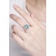 Ruif Jewelry Classic Design S925 Silver 4.25ct Lab Paraiba Ring Wedding Bands Ruif Jewelry Classic Design S925 Silver 4.25ct Lab Paraiba Ring Wedding Bands