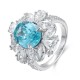 Ruif Jewelry Classic Design S925 Silver 5.65ct Lab Grown Paraiba Ring Wedding Bands Ruif Jewelry Classic Design S925 Silver 5.65ct Lab Grown Paraiba Ring Wedding Bands