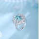 Ruif Jewelry Classic Design S925 Silver 5.65ct Lab Grown Paraiba Ring Wedding Bands Ruif Jewelry Classic Design S925 Silver 5.65ct Lab Grown Paraiba Ring Wedding Bands