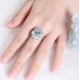 Ruif Jewelry Classic Design S925 Silver 5.65ct Lab Grown Paraiba Ring Wedding Bands Ruif Jewelry Classic Design S925 Silver 5.65ct Lab Grown Paraiba Ring Wedding Bands
