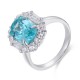 Ruif Jewelry Classic Design S925 Silver 5.93ct Lab Paraiba Ring Wedding Bands Ruif Jewelry Classic Design S925 Silver 5.93ct Lab Paraiba Ring Wedding Bands