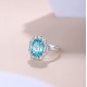Ruif Jewelry Classic Design S925 Silver 5.93ct Lab Paraiba Ring Wedding Bands Ruif Jewelry Classic Design S925 Silver 5.93ct Lab Paraiba Ring Wedding Bands