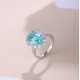 Ruif Jewelry Classic Design S925 Silver 5.93ct Lab Paraiba Ring Wedding Bands Ruif Jewelry Classic Design S925 Silver 5.93ct Lab Paraiba Ring Wedding Bands