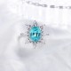 Ruif Jewelry Classic Design S925 Silver Oval Shape 3.8ct Lab Paraiba Ring Wedding Bands Ruif Jewelry Classic Design S925 Silver Oval Shape 3.8ct Lab Paraiba Ring Wedding Bands