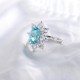 Ruif Jewelry Classic Design S925 Silver Oval Shape 3.8ct Lab Paraiba Ring Wedding Bands Ruif Jewelry Classic Design S925 Silver Oval Shape 3.8ct Lab Paraiba Ring Wedding Bands