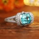 Ruif Jewelry Classic Design S925 Silver 5.39ct Lab Paraiba Ring Wedding Bands Ruif Jewelry Classic Design S925 Silver 5.39ct Lab Paraiba Ring Wedding Bands