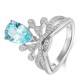 Ruif Jewelry Classic Design S925 Silver 4.75ct Lab Paraiba Ring 9mm Crush Ice Cut Wedding Bands Ruif Jewelry Classic Design S925 Silver 4.75ct Lab Paraiba Ring 9mm Crush Ice Cut Wedding Bands