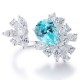 Ruif Jewelry Classic Design S925 Silver 6.39ct Lab Paraiba Ring Wedding Bands Ruif Jewelry Classic Design S925 Silver 6.39ct Lab Paraiba Ring Wedding Bands