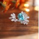 Ruif Jewelry Classic Design S925 Silver 6.39ct Lab Paraiba Ring Wedding Bands Ruif Jewelry Classic Design S925 Silver 6.39ct Lab Paraiba Ring Wedding Bands