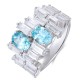 Ruif Jewelry Classic Design S925 Silver 2.6ct Lab Paraiba Ring Wedding Bands Ruif Jewelry Classic Design S925 Silver 2.6ct Lab Paraiba Ring Wedding Bands