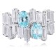 Ruif Jewelry Classic Design S925 Silver 2.6ct Lab Paraiba Ring Wedding Bands Ruif Jewelry Classic Design S925 Silver 2.6ct Lab Paraiba Ring Wedding Bands