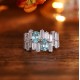 Ruif Jewelry Classic Design S925 Silver 2.6ct Lab Paraiba Ring Wedding Bands Ruif Jewelry Classic Design S925 Silver 2.6ct Lab Paraiba Ring Wedding Bands