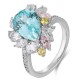 Ruif Jewelry Classic Design S925 Silver 5.53ct Lab Paraiba Ring Wedding Bands Ruif Jewelry Classic Design S925 Silver 5.53ct Lab Paraiba Ring Wedding Bands