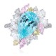 Ruif Jewelry Classic Design S925 Silver 5.53ct Lab Paraiba Ring Wedding Bands Ruif Jewelry Classic Design S925 Silver 5.53ct Lab Paraiba Ring Wedding Bands