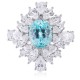 Ruif Jewelry Classic Design S925 Silver 4.74ct Lab Paraiba Ring Wedding Bands Ruif Jewelry Classic Design S925 Silver 4.74ct Lab Paraiba Ring Wedding Bands