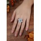 Ruif Jewelry Classic Design S925 Silver 4.74ct Lab Paraiba Ring Wedding Bands Ruif Jewelry Classic Design S925 Silver 4.74ct Lab Paraiba Ring Wedding Bands