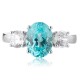 Ruif Jewelry Classic Design S925 Silver 4.22ct Lab Paraiba Ring Wedding Bands Ruif Jewelry Classic Design S925 Silver 4.22ct Lab Paraiba Ring Wedding Bands