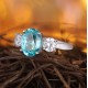 Ruif Jewelry Classic Design S925 Silver 4.22ct Lab Paraiba Ring Wedding Bands Ruif Jewelry Classic Design S925 Silver 4.22ct Lab Paraiba Ring Wedding Bands