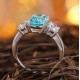 Ruif Jewelry Classic Design S925 Silver 4.22ct Lab Paraiba Ring Wedding Bands Ruif Jewelry Classic Design S925 Silver 4.22ct Lab Paraiba Ring Wedding Bands