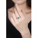 Ruif Jewelry Classic Design S925 Silver 4.22ct Lab Paraiba Ring Wedding Bands Ruif Jewelry Classic Design S925 Silver 4.22ct Lab Paraiba Ring Wedding Bands