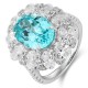 Ruif Jewelry Classic Design S925 Silver 7.66ct Lab Paraiba Ring Wedding Bands Ruif Jewelry Classic Design S925 Silver 7.66ct Lab Paraiba Ring Wedding Bands